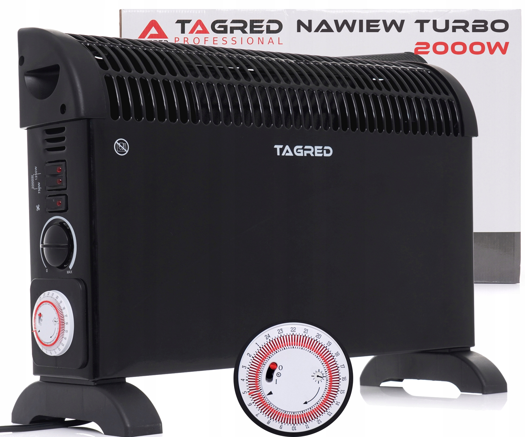 

Grzejnik Elektryczny Konwektorowy Turbo Timer 2KW