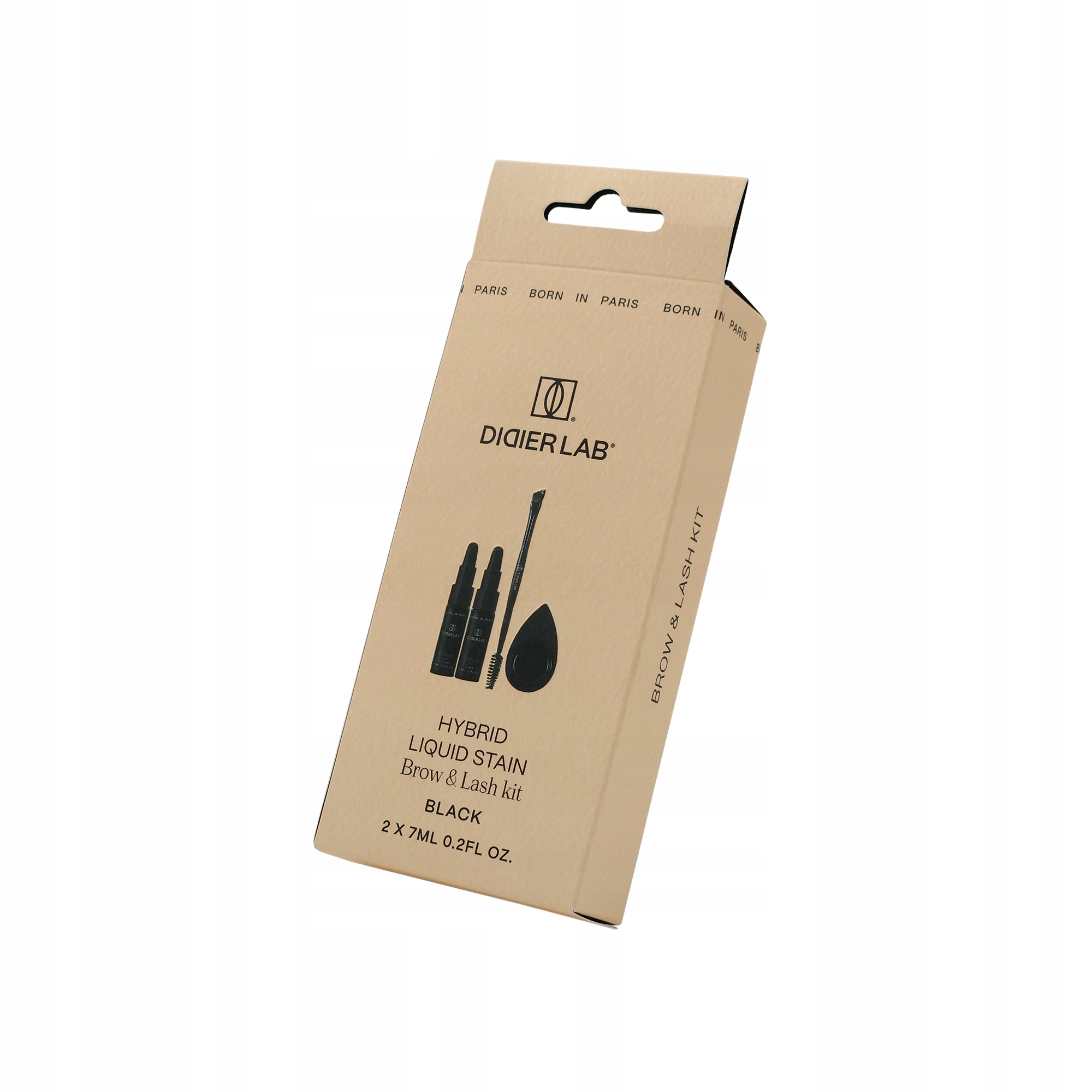 Didier Lab Hybrid Liquid Stain sada na obočí a řasy, černá
