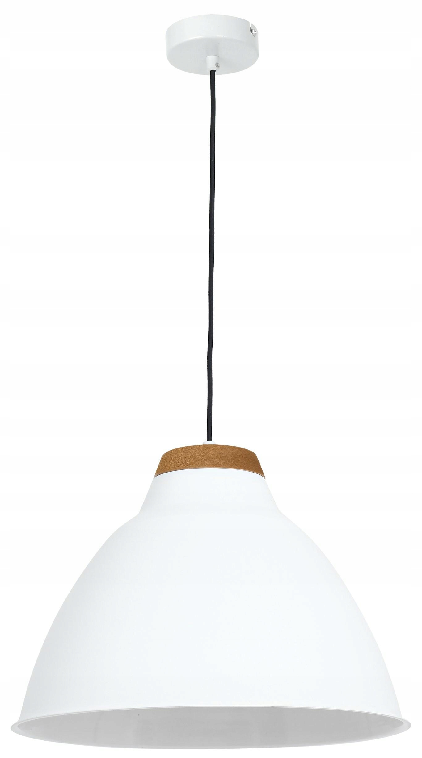 Závesná lampa Skal Biela Hnedá, klasický vzhľad s prírodným akcentom