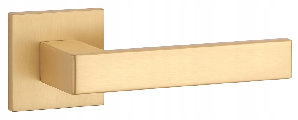 Kľučka Sulla štvorcová rozeta Slim 7 mm zlatá matná Aprile