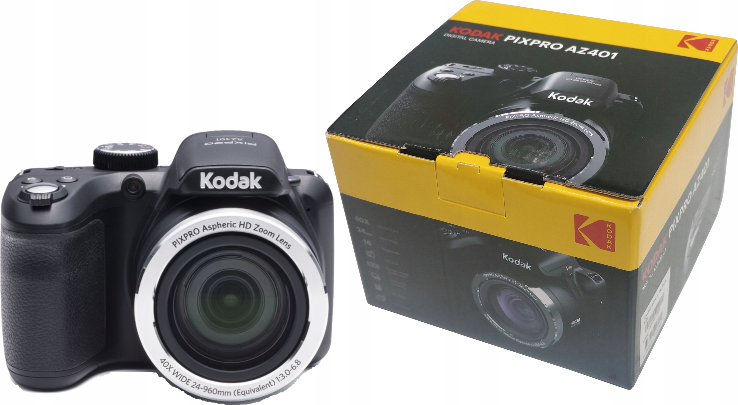 Aparat Kompaktowy Kodak Pixpro AZ401 x40 Zoom Optyczny 16.15 Black Czarny