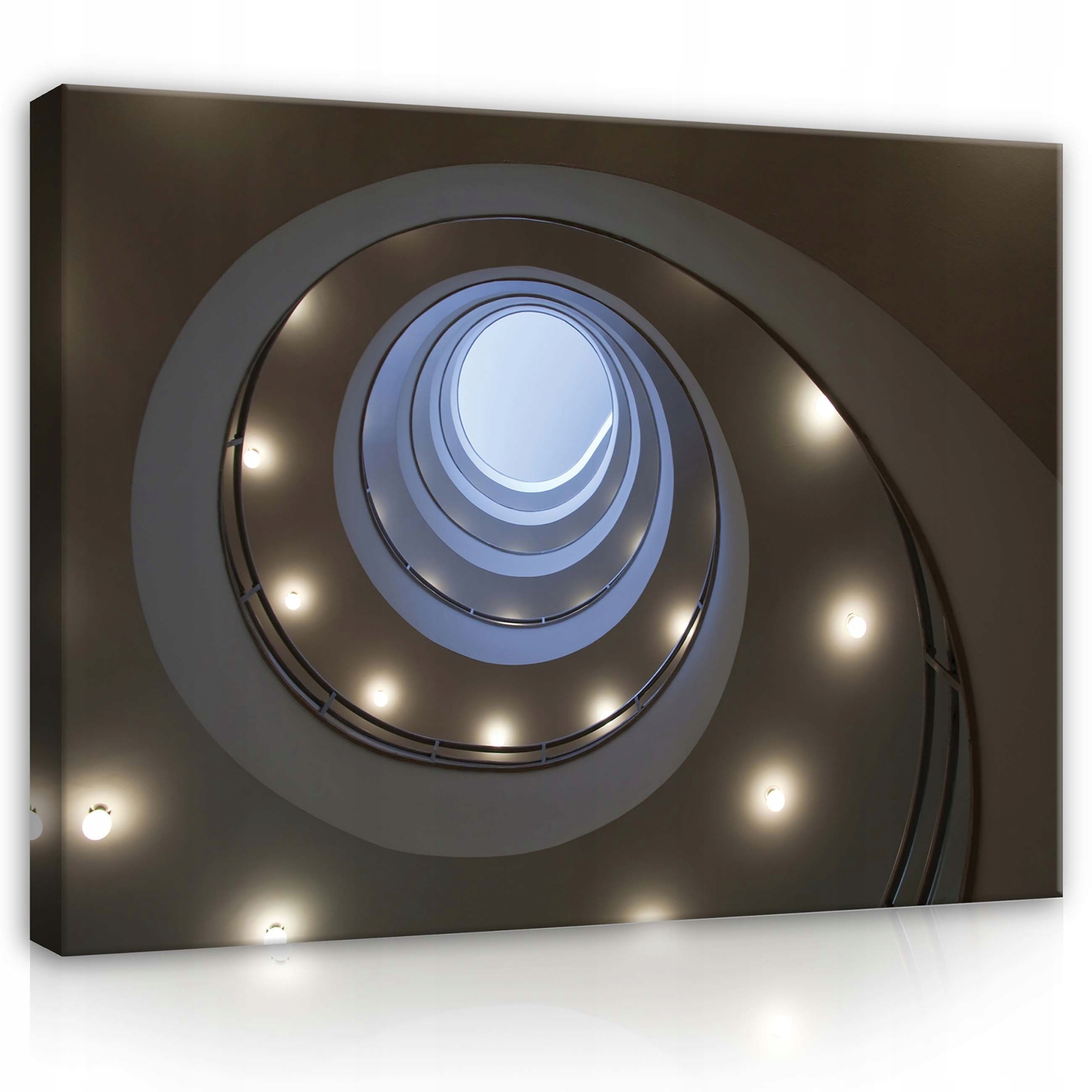 Obraz 100x75 Spirálové schody pohled zdola architektura světlo stín