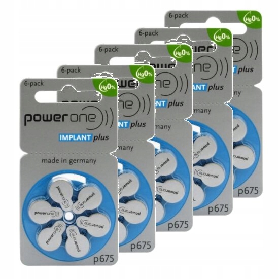 

5 x baterie Power One Implant Plus 675 Mf 760mAh