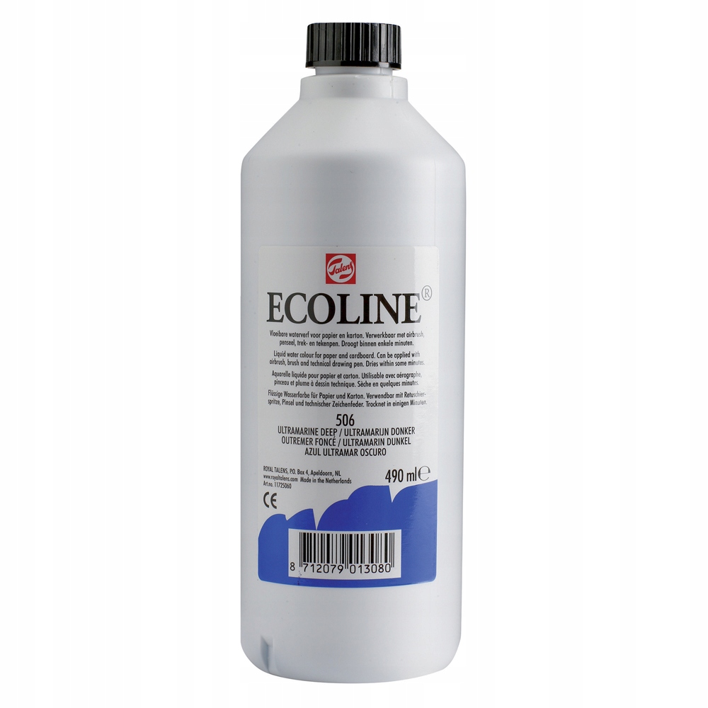 Barva akvarelová tekutá Ecoline Talens 490ml 506 Ultramarine Deep