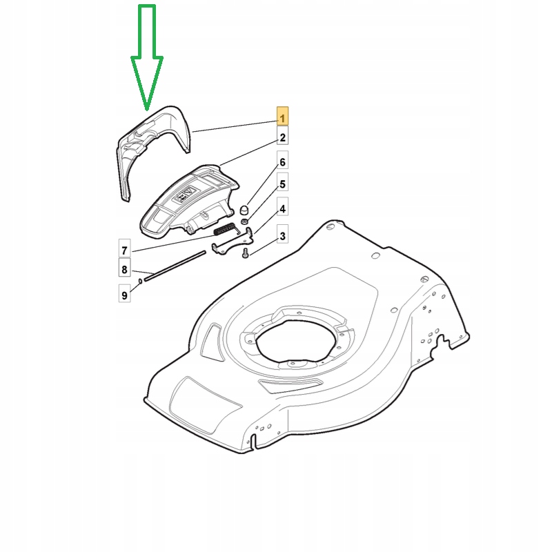 DEFLEKTOR OSŁONA WYRZUT BOCZNY STIGA COMBI 53 TURBO 322108295/1 ORYGINAŁ Marka Stiga