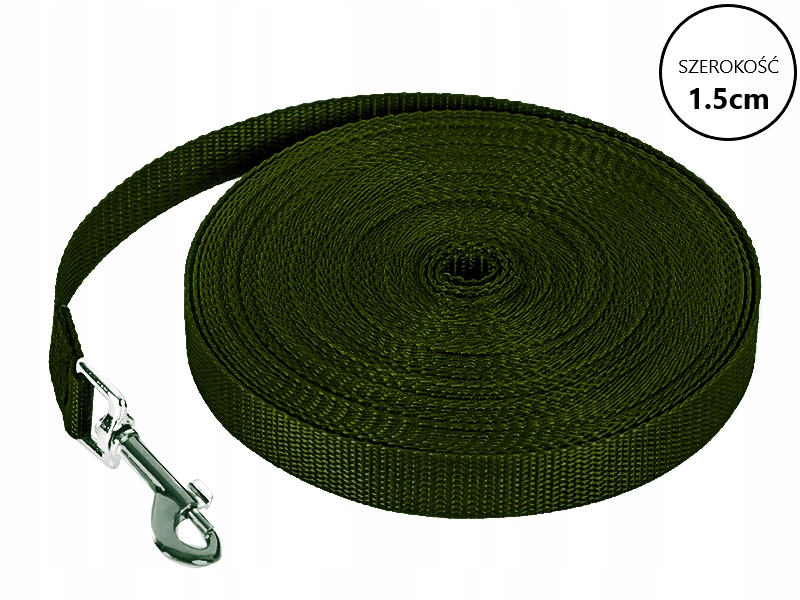

Smycz Treningowa 1,5cm szkoleniowa Khaki |30m