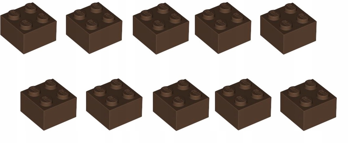 

Lego Belka 2x2 ciemny brązowy 3003 - 10 szt