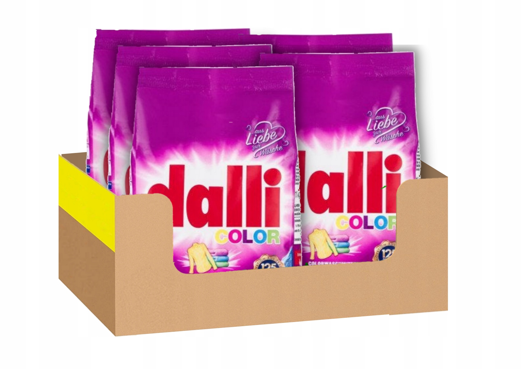 Levně 5x Německý Dalli prášek na praní barevného prádla 1,04 kg De