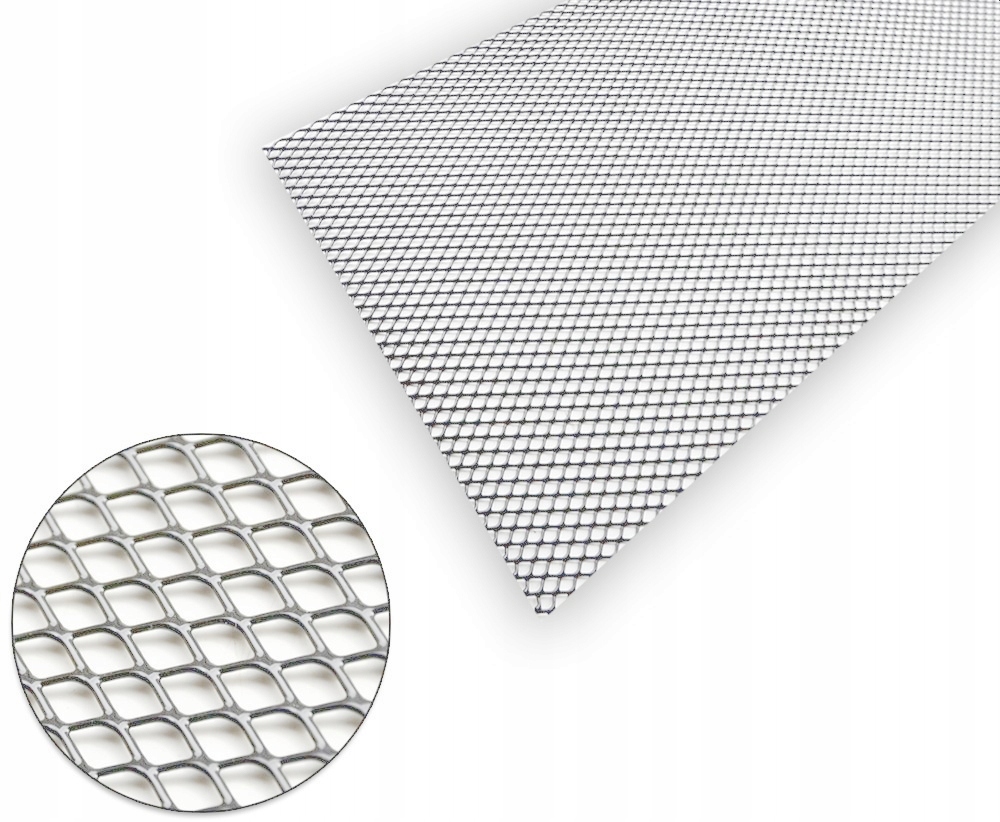 

Siatka tuningowa aluminiowa Srebrna 9x5mm 100x25cm