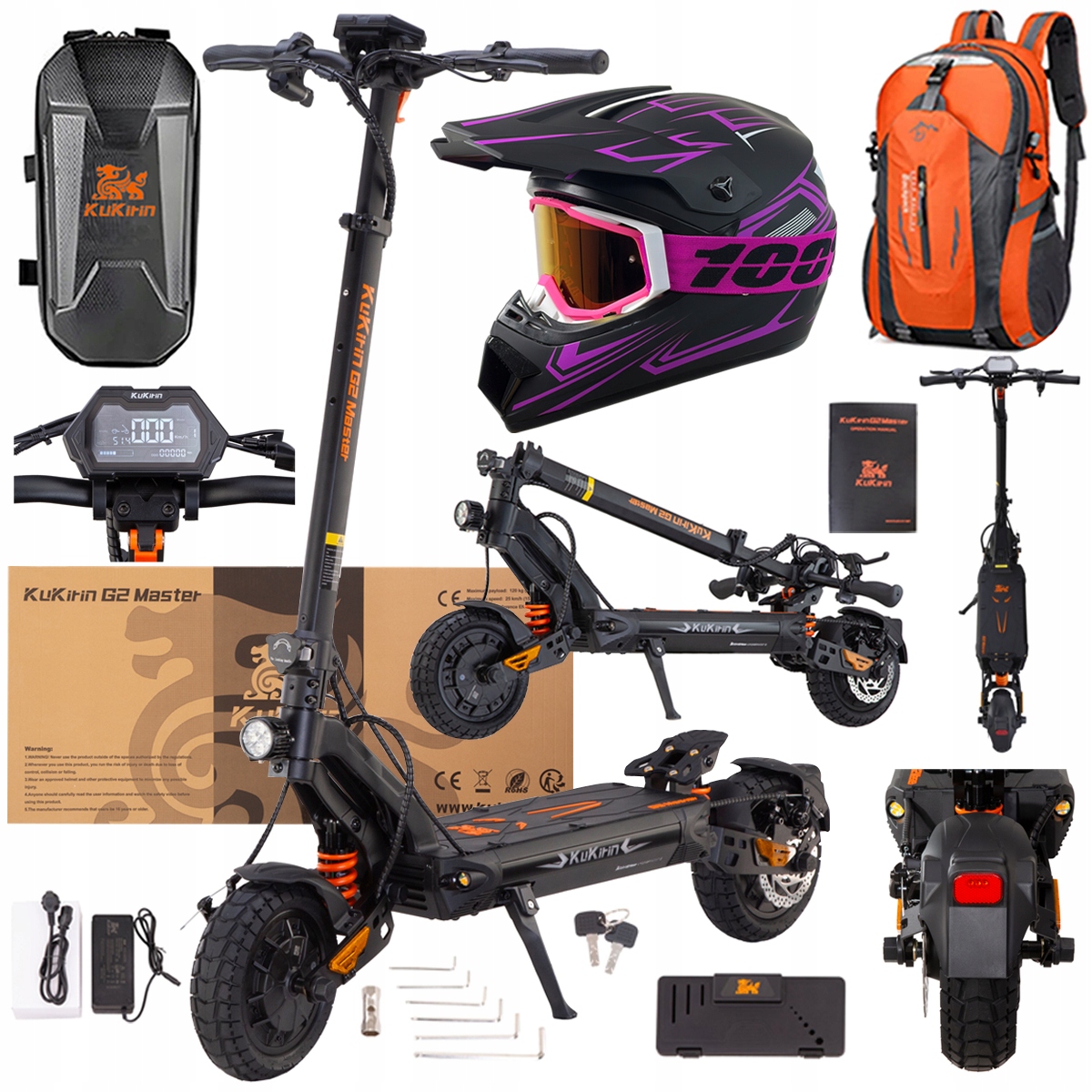 Kukirin G2 Master elektrické vozidlo 2000W 52V 20.8AH 70KM 60KM/H +Dárek