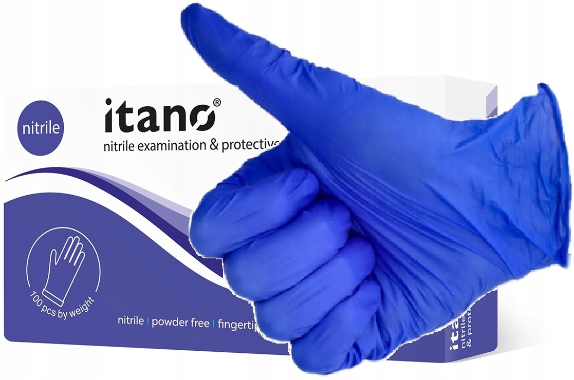 

Rękawice Rękawiczki nitrylowe bezpudrowe L 100 szt