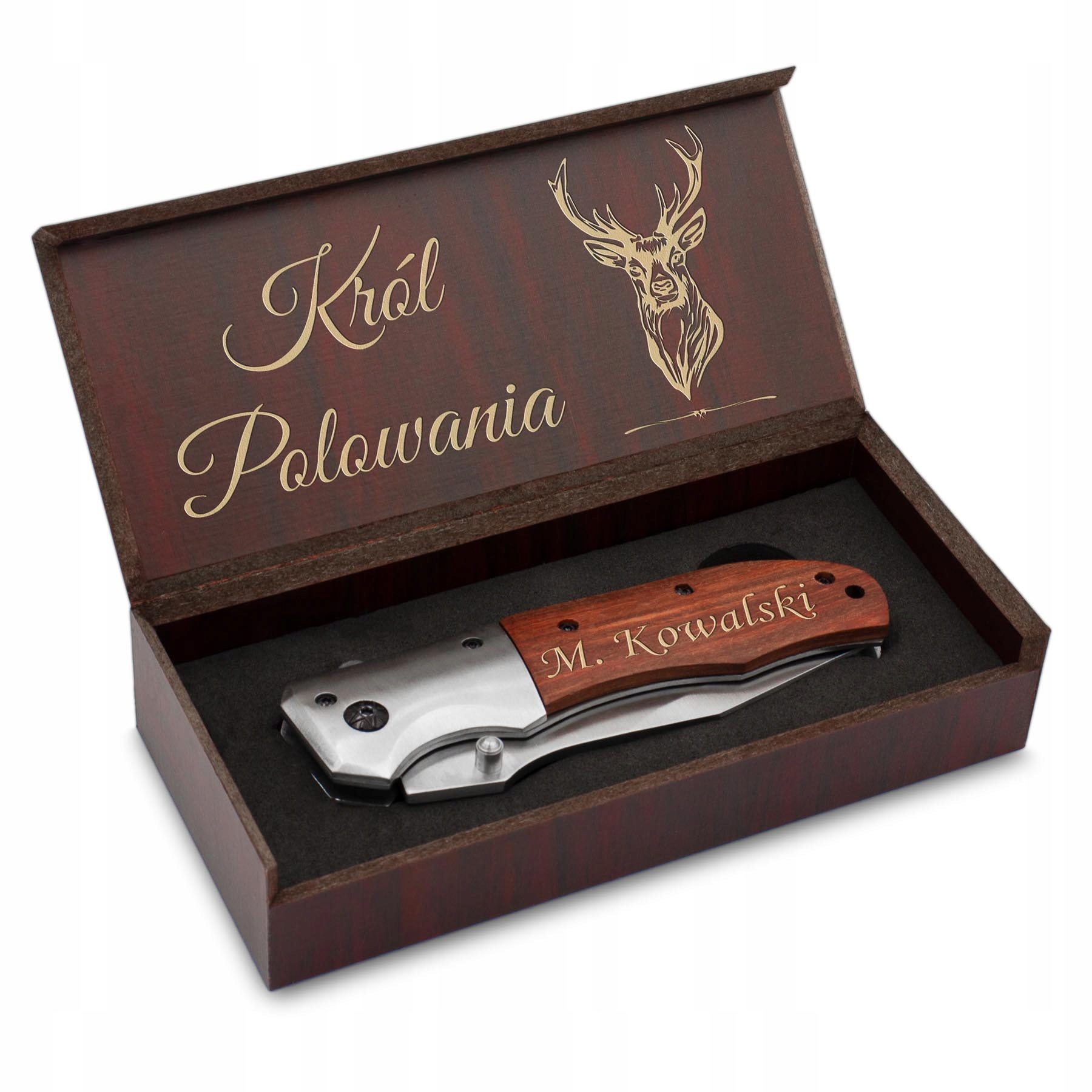 Охотничий нож HUNTSMAN в подарок с гравировкой