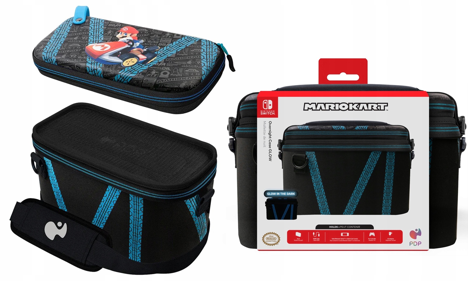 Pdp Nintendo Switch Etui Mario Kart Drift Glow in The Dark Walizka