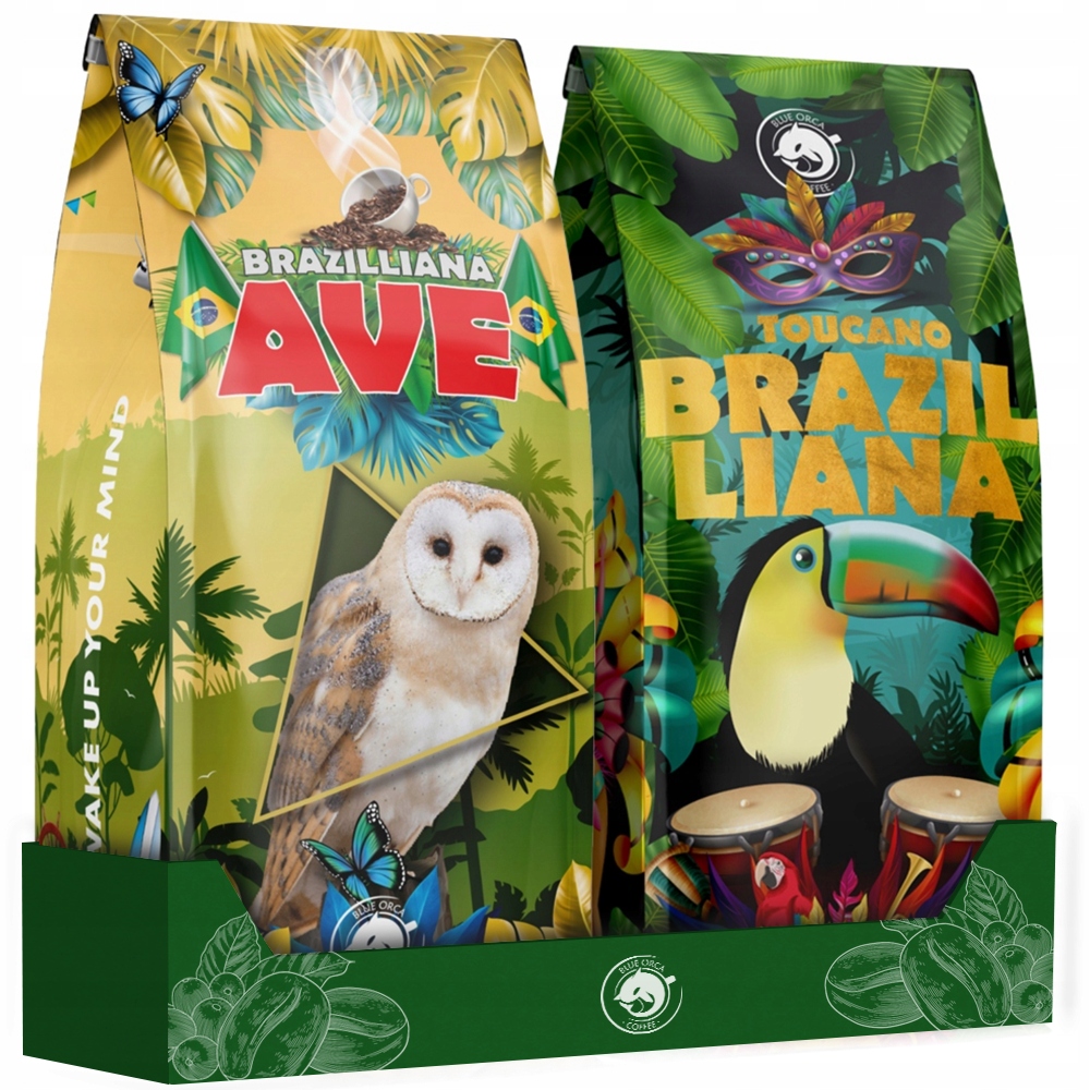 Káva zrnková 1kg x2 Čerstvě pražená z pražírny kávy Blue Orca Dárek