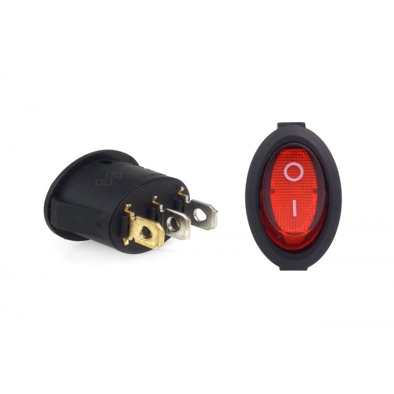 

Włącznik Z Podświetleniem Czerwonym Owalny 12/230V