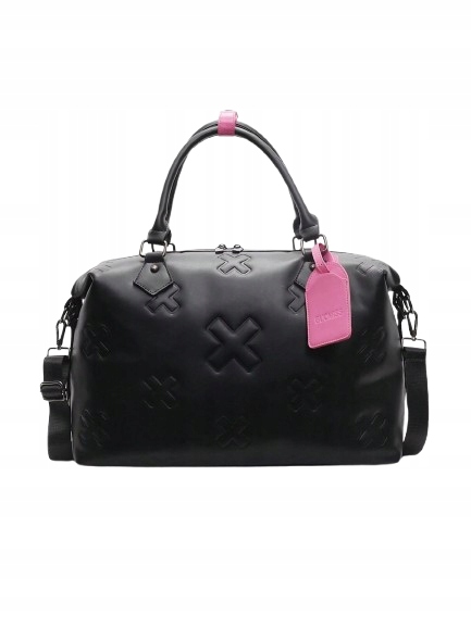 Shein Czarna Torba Podróżna Z Paskiem I Tłoczonym Wzorem 1HA