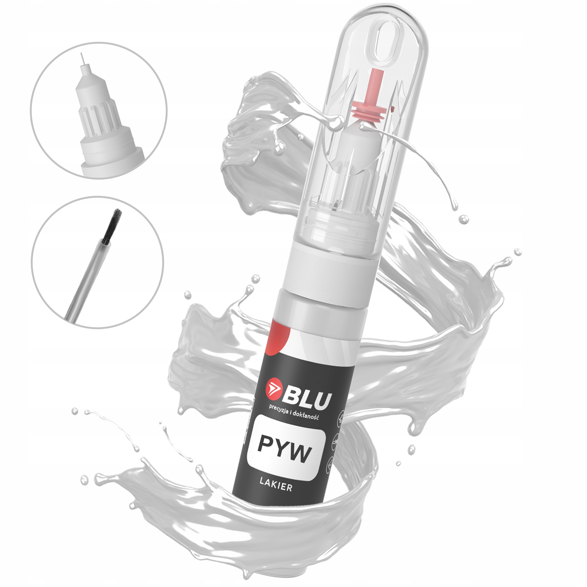 Lakier zaprawka samochodowa Pyw biały polarwhite do Hyundai 2in1 Blu