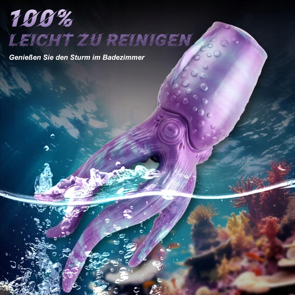 KUAECR Realistyczny Masturbator Ośmiornica Dildo Silikonowy Stymulator — miniatura 6