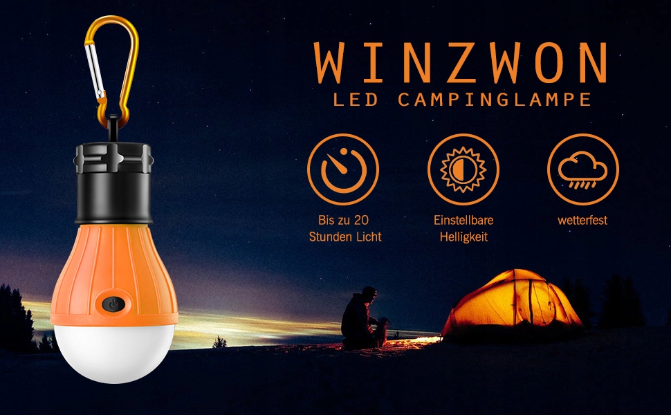 Winzwon Lampa LED Kempingowa Garaż Żarówka 3-PACK — miniatura 8