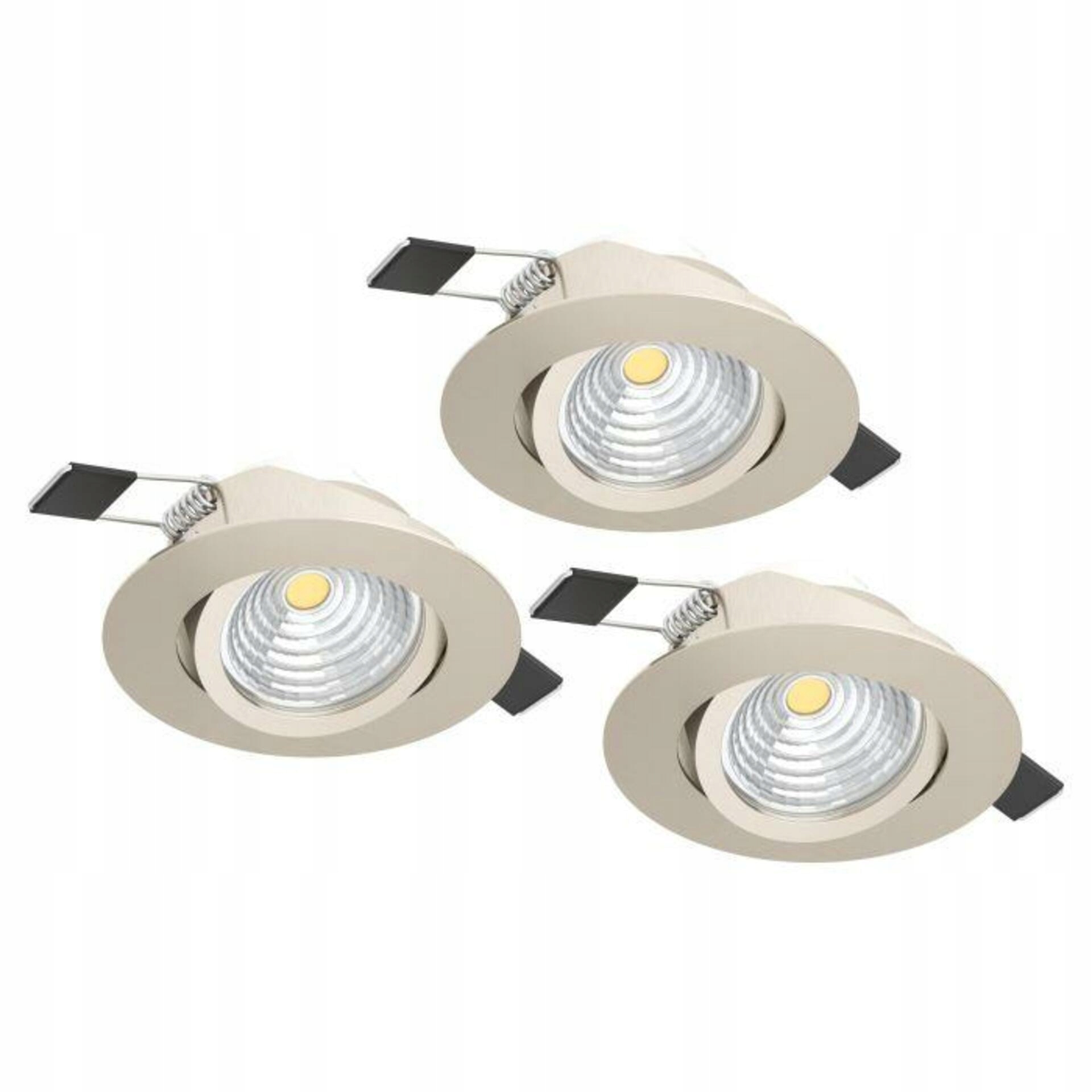 Vstavané bodové svietidlo Eglo Saliceto 3x6W Led matný nikel stmievateľné