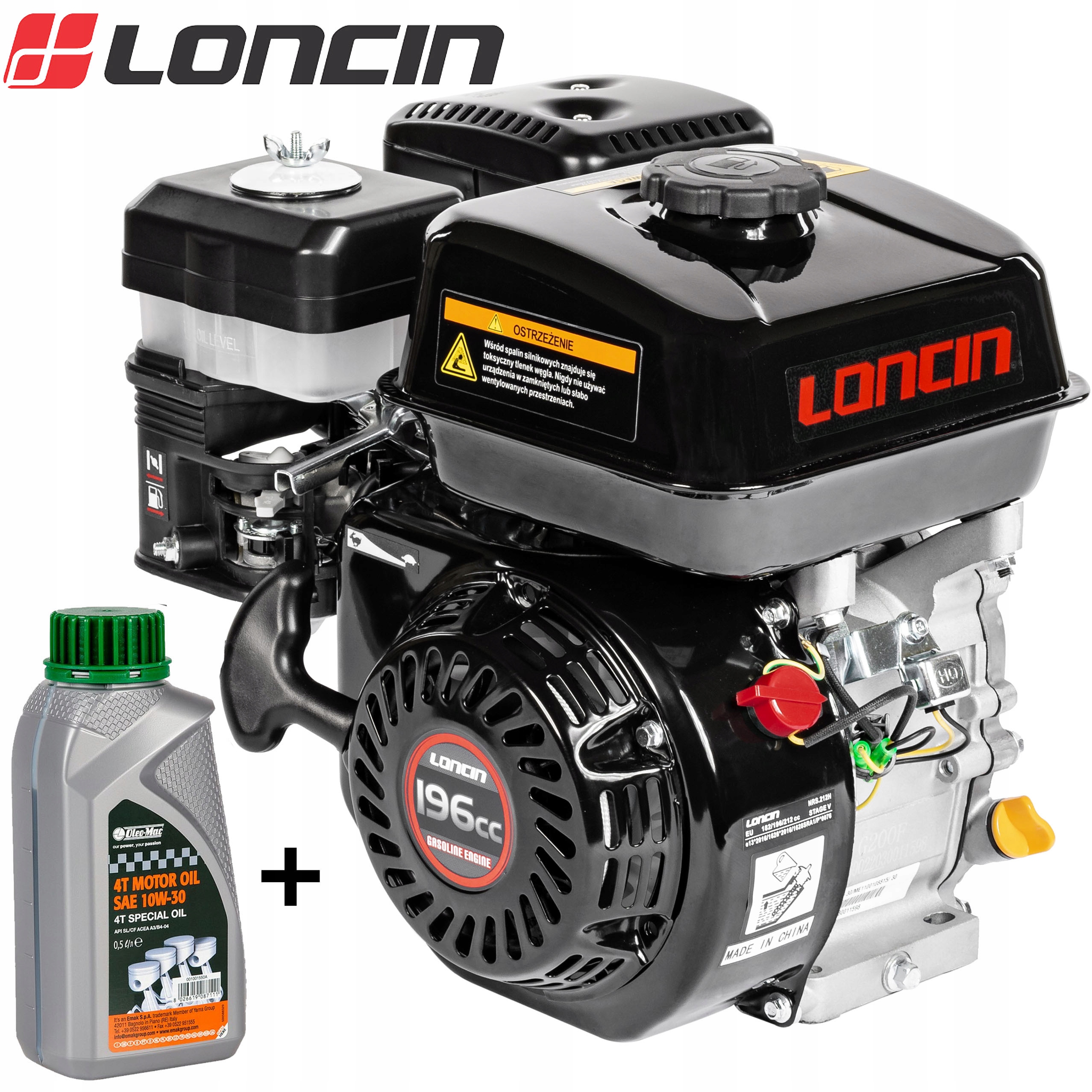 Silnik Spalinowy Loncin G200F Benzynowy G200F-A-M Wał Poziomy 20MM 6,5KM