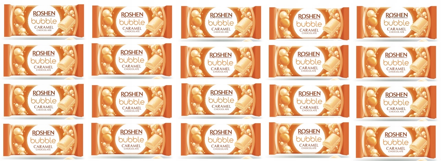 20x 80g Roshen Czekolada Bąbelkowa karmelowa Karton