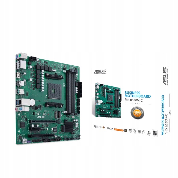 Asus Mb Sc AM4 Pro B550M-C/ Csm, Amd B550, 4xDDR4, 2xDP, 1xHDMI, …