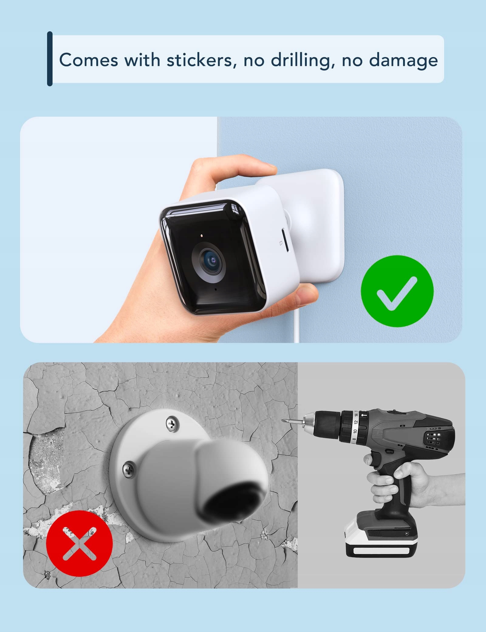 GNCC Kamera Wewnętrzna 1080P Nocna Wizja Alarm Ruchu Dźwięku Alexa — miniatura 5