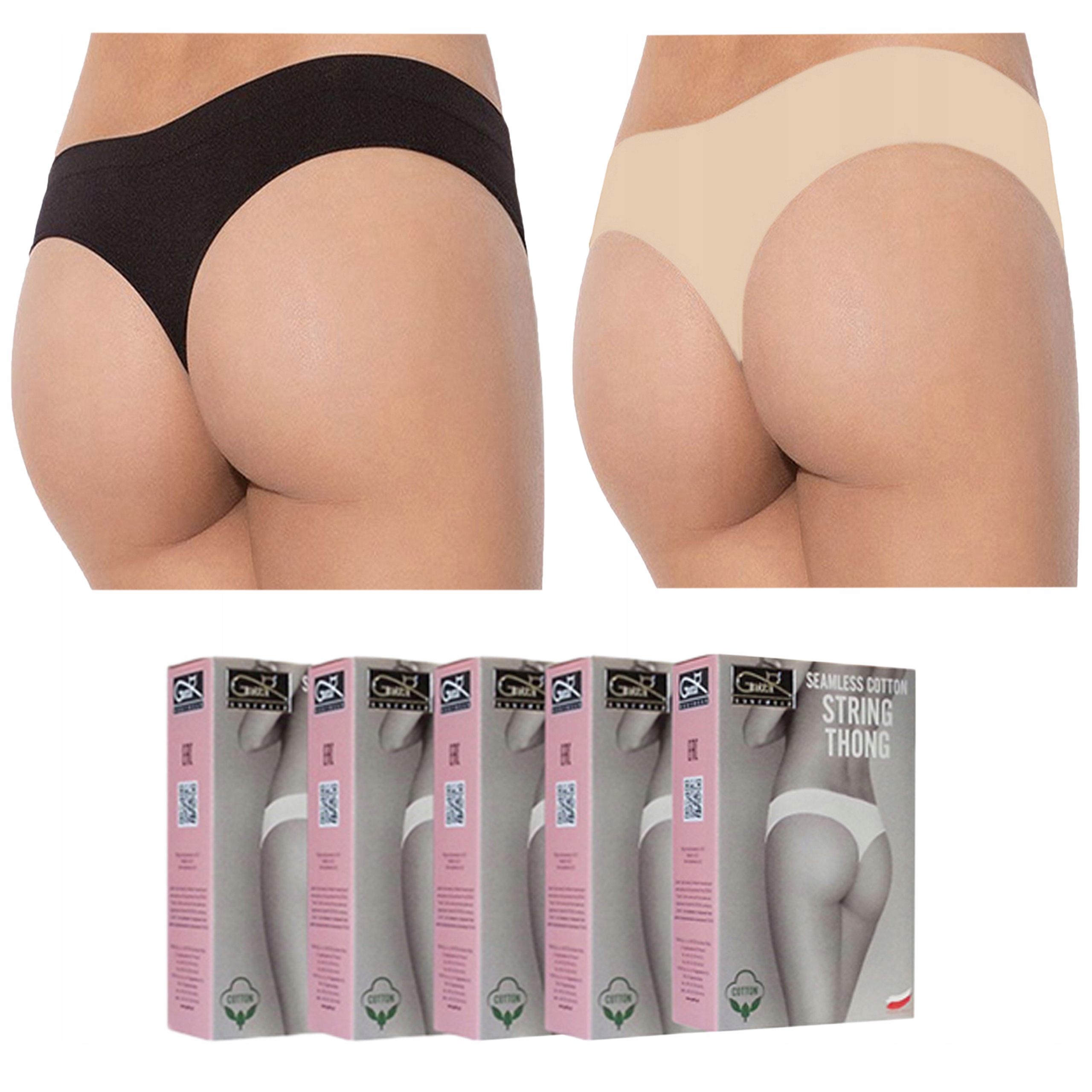 

Gatta String Thong, majtki bezszwowe, 5-PAK, XL