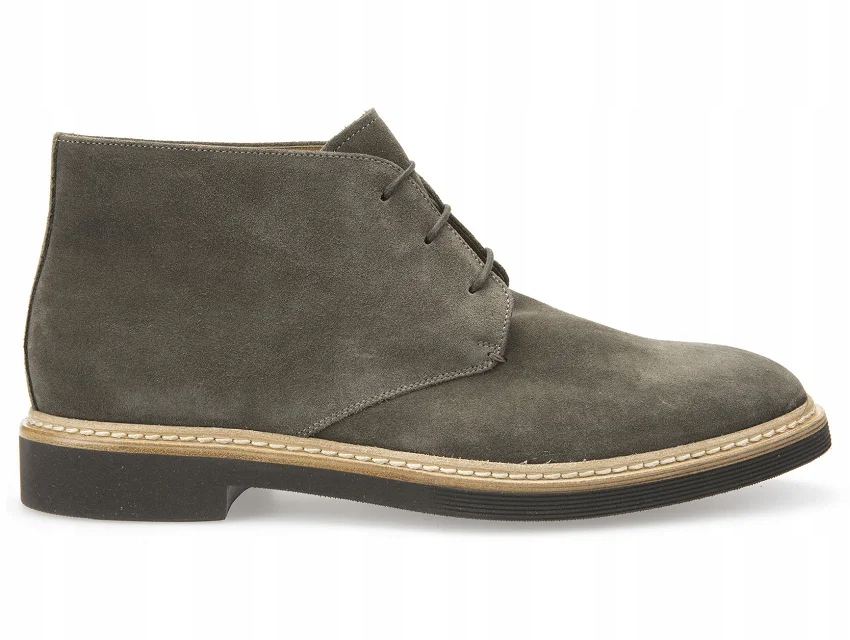 Geox Kotníkové Boty U Damocle velikost 43 Přírodní kůže khaki