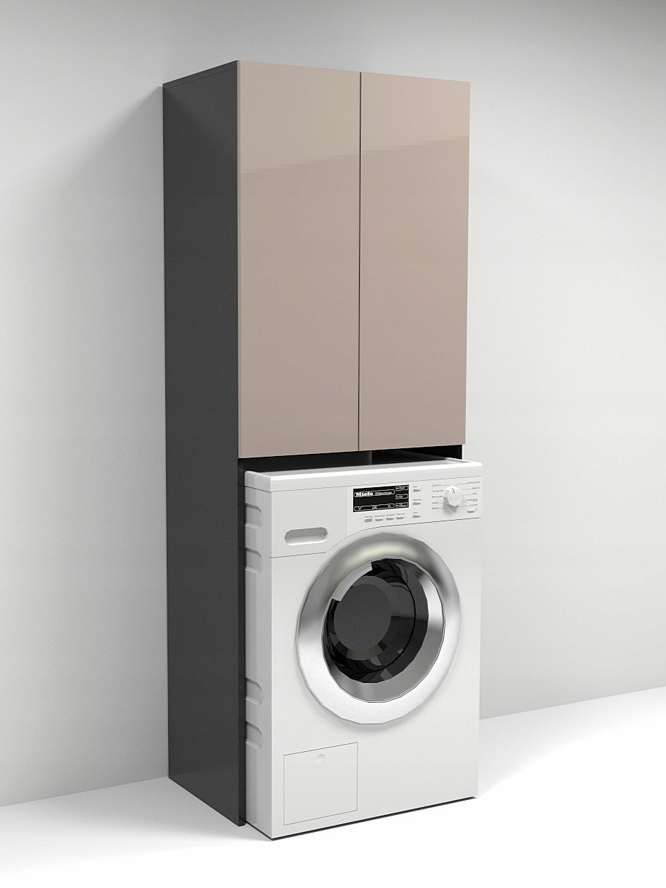 Szafka nad pralke czarna + biały Marka bez marki