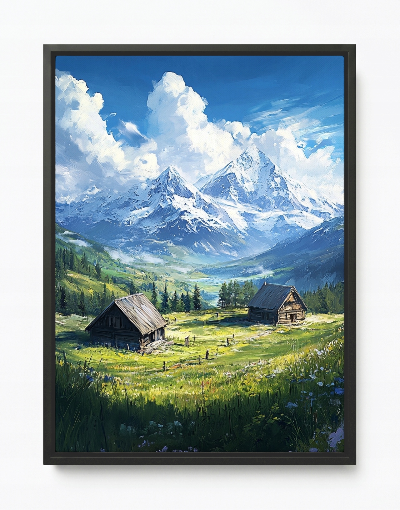 Obraz Rám American Box Poľsko Hory Tatry Polana Lúka Hala Dolina 60x80