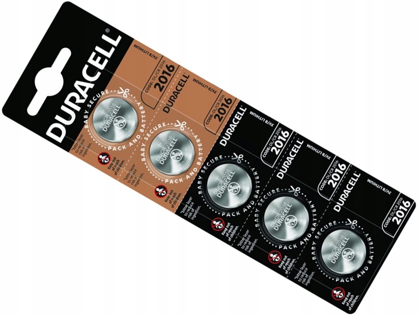 

5x Bateria Litowa 3V Duracell CR2016 DL 2016 bl.5