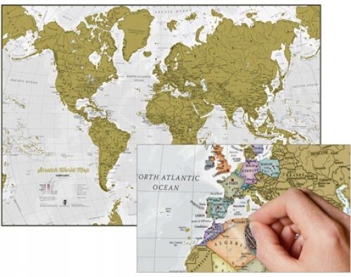 

Świat Mapa Zdrapka 40 x 32 cm