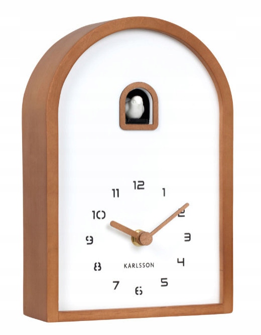 Hnedý Drevený Klasický Moderný Hodinový Strojček S Kukučkou Karlsson KA6126DW