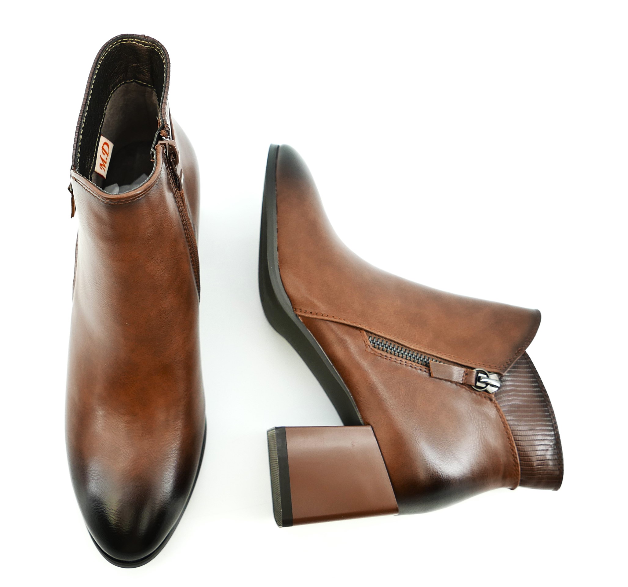 M DASZYŃSKI BOTKI DAMSKIE BRĄZOWE NA SŁUPKU R39 Marka inna