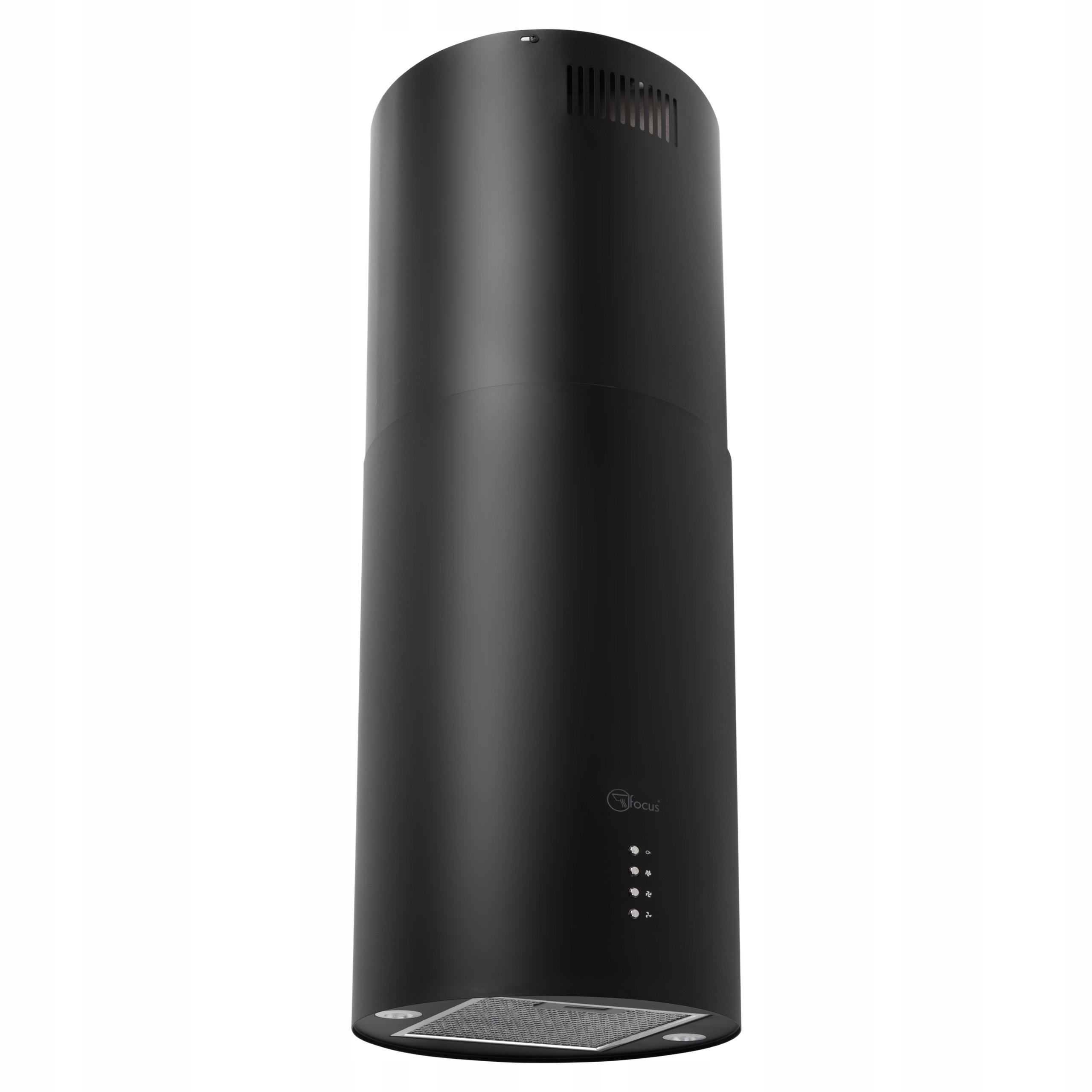 Okap Shadow wyspowy wiszący tuba CZARNY MAT śr. 35cm