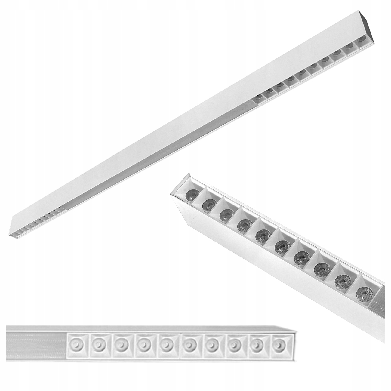 Prémiová Lineárna Závesná Nástenná Lampa Biela Led 40W Teplá Farba 3000K