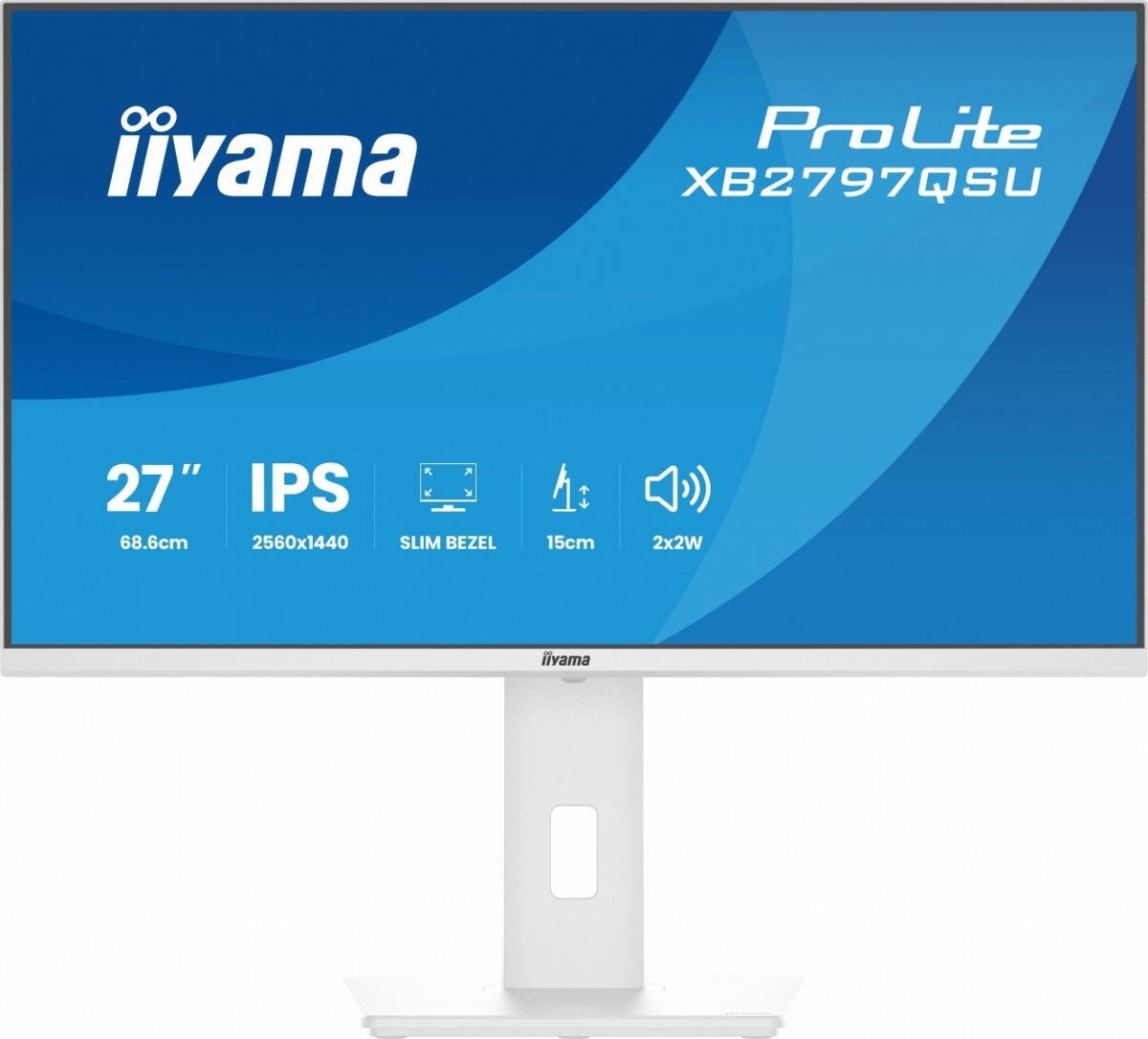 Monitor 27 palců XB2797QSU-W1 Ips, Qhd, 2xHDMI, Dp, 350 cd/m², 75 Hz, 1000:1, Usb