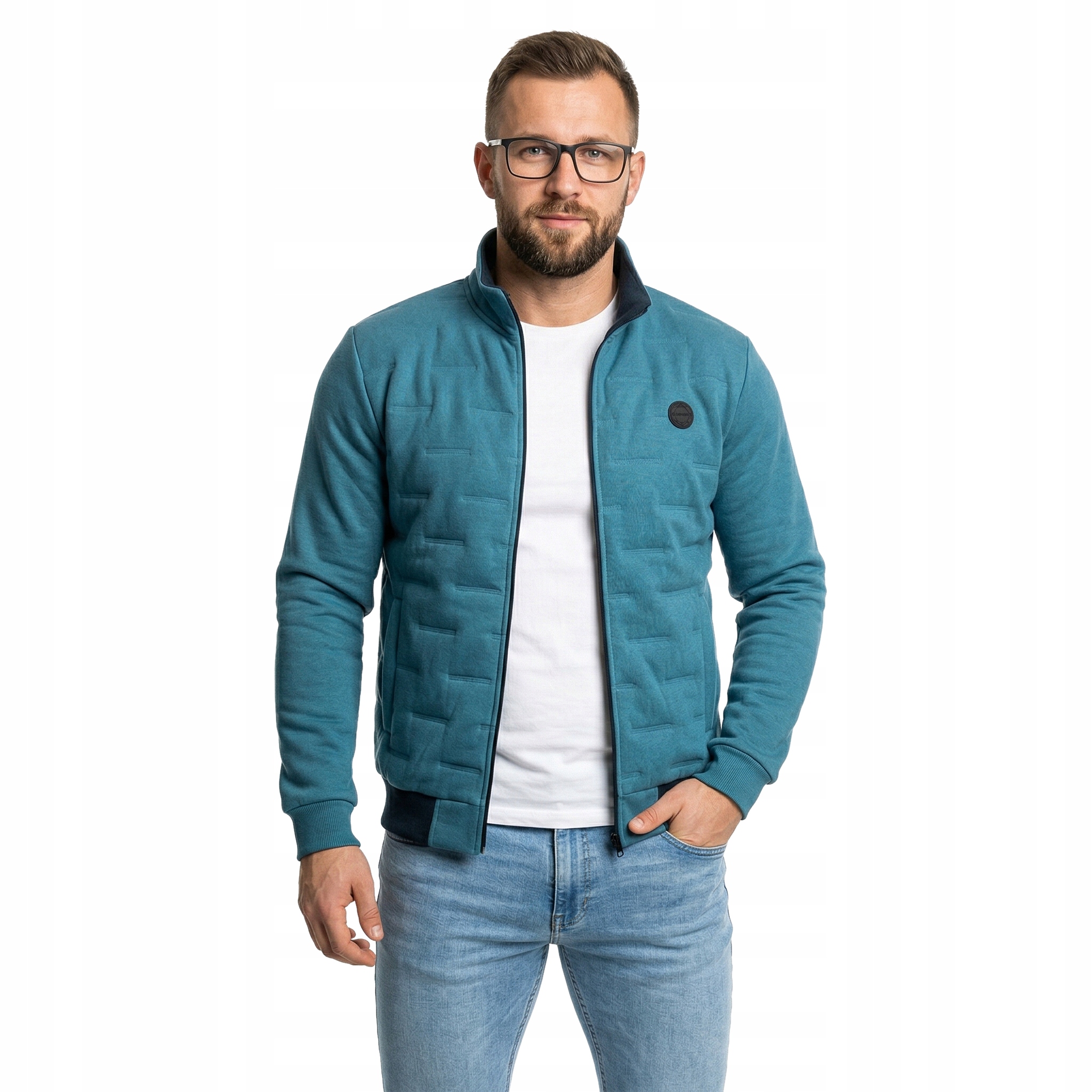 Bluza Męska Rozpinana niebieska Bastion bawełniana Polska R29 XXL