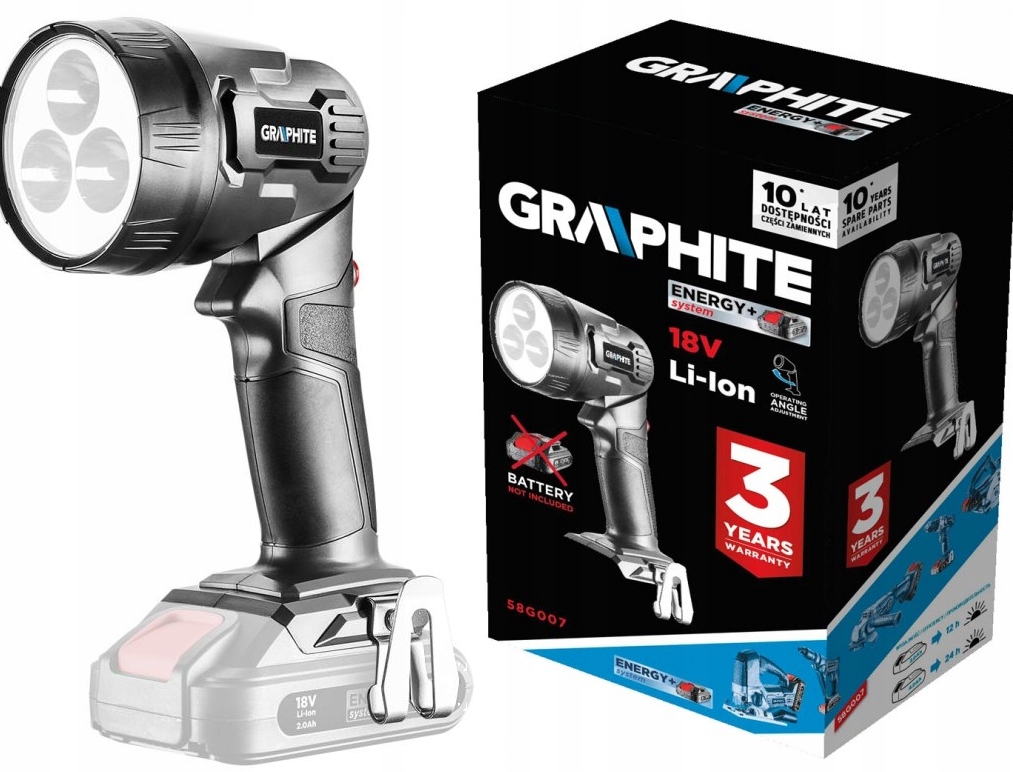 

Graphite Energy+ Latarka Akumulatorowa 18V 58G007