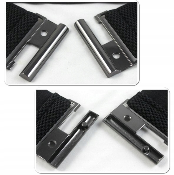 PASEK DAMSKI ELASTYCZNY GUMA PAS SZEROKI SZARY Marka inna