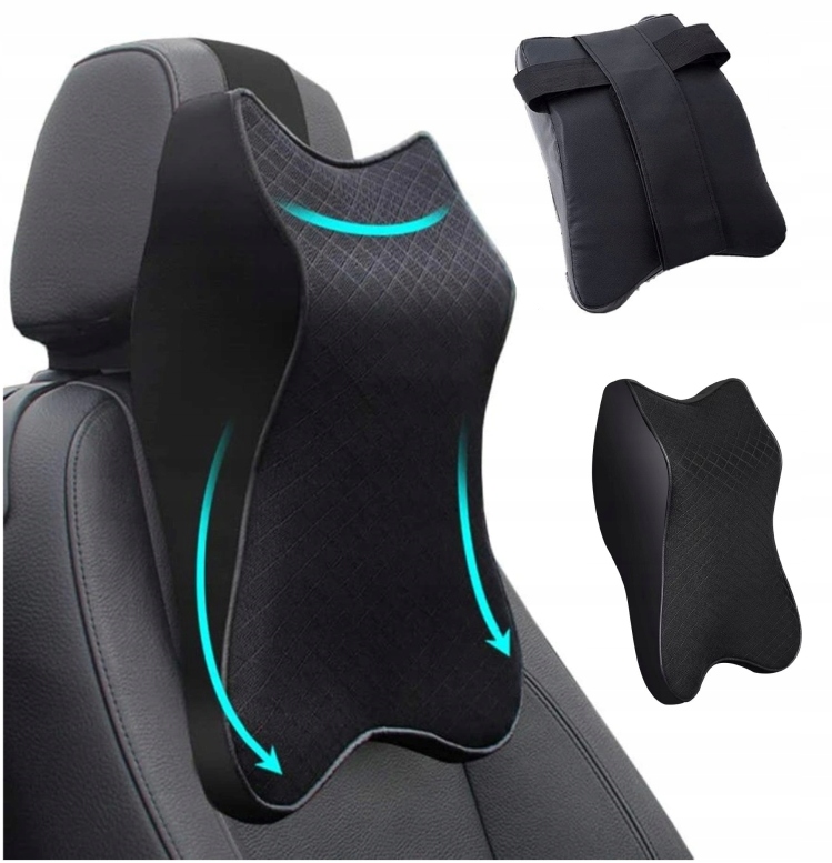 PODUSZKA NA ZAGŁÓWEK POD SZYJĘ GŁOWĘ DO SAMOCHODU KOMFORTOWA MIĘKKA