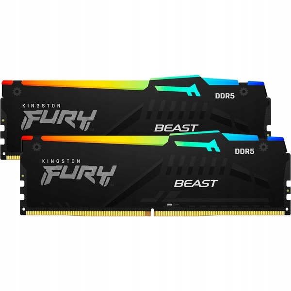 Ram DDR5 Kingston Fury 32 Gb 6800Mhz CL34 2x 16GB Black Xmp 1.25V Rgb Expo