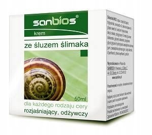 SANBIOS Krem ze śluzem ślimaka 50ml rozjaśniający