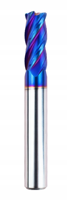 Frez Węglikowy Vhm Fi 8mm (4-PIÓRA) 65HRC Inox