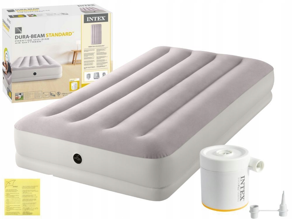 Materac Łóżko Dmuchany z Pompką Usb Intex 64177 Welurowy Model 2026