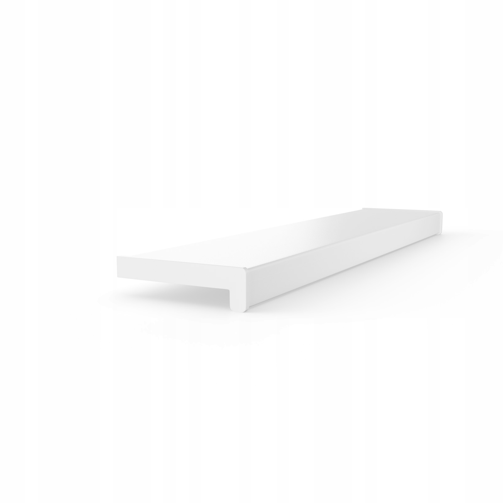 Vnitřní komorový parapet z Pvc s krytkami, šířka 40 cm, délka 110 cm, Bílý