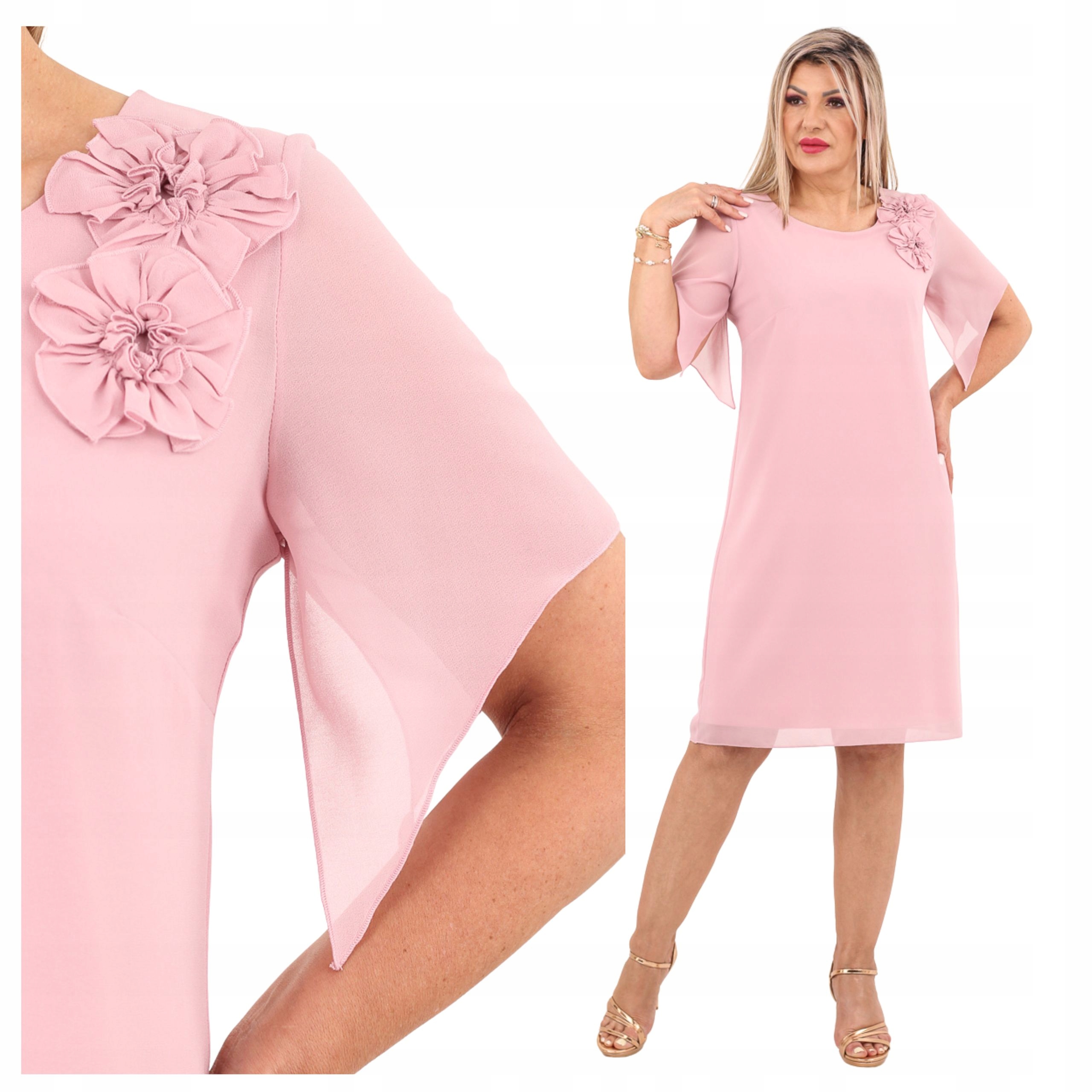 Sukienka Szyfonowa Duże Rozmiary Polski Producent Na Wesele