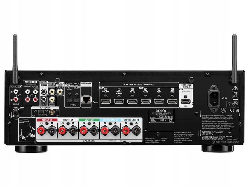 DENON AVR-S660H AMPLITUNER 5.2 WIFI HEOS 8K FLAC Marka Denon